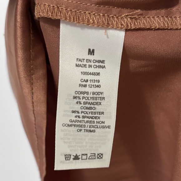 Dynamite| Dusty Rose/Rosewood Sleeveless Satin Halter Mini-Dress Sz M - Picture 4 of 5